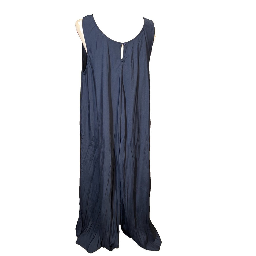 Soft Surroundings Mizu Dress Navy Blue Size X-Large Relaxed Fit Lightweight - Picture 4 of 8